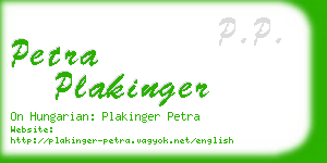 petra plakinger business card